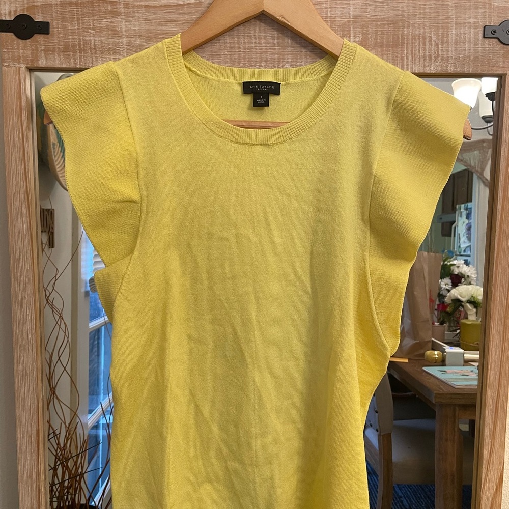 Ann Taylor Flutter Sleeve Sweater